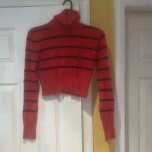 Cropped turtleneck sweater